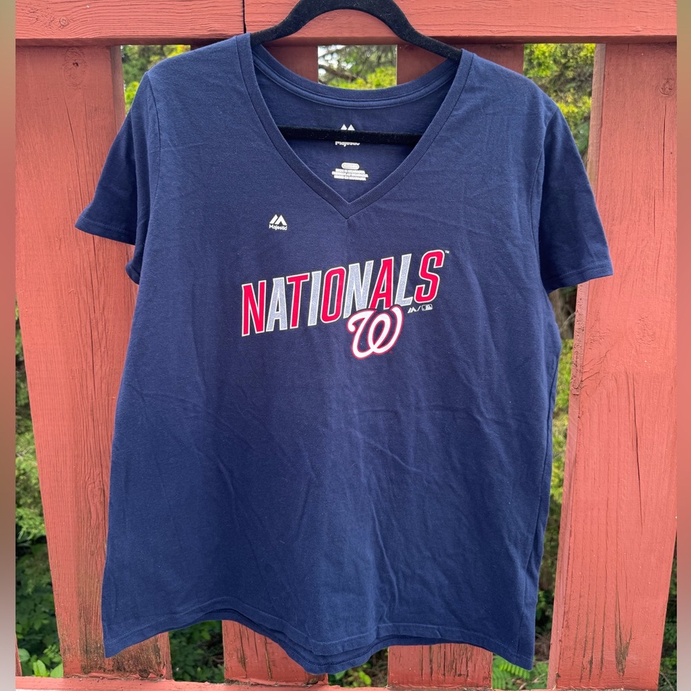 Majestic Nationals Deep Blue Tee